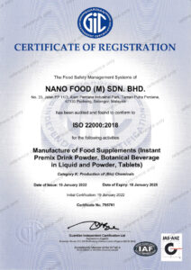 ISO 22000 2018 Nano Food